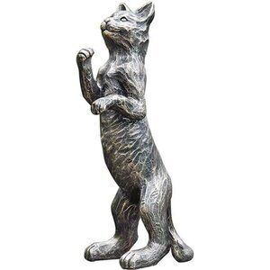 Standing Cat Statue Decorative Figurine Indoor Outdoor Home Garden Decor